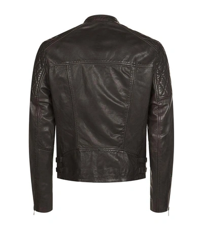 Shop Allsaints Slade Leather Biker Jacket