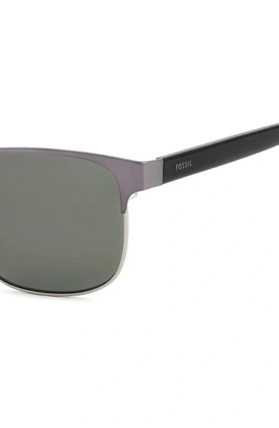 Fossil 56mm Rectangular Sunglasses In Metallic