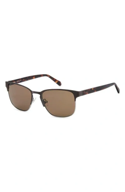Fossil 56mm Rectangular Sunglasses In Green