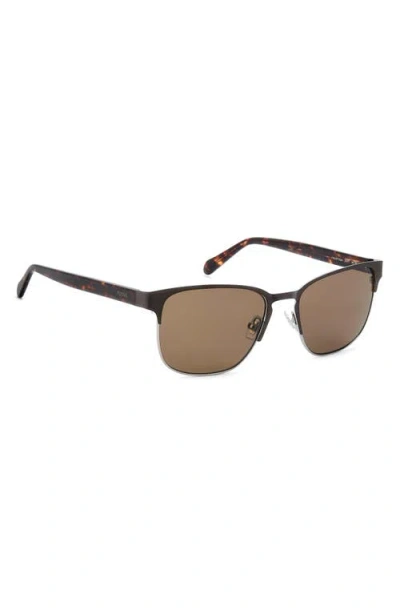 Fossil 56mm Rectangular Sunglasses In Green