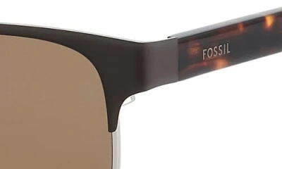 Fossil 56mm Rectangular Sunglasses In Green