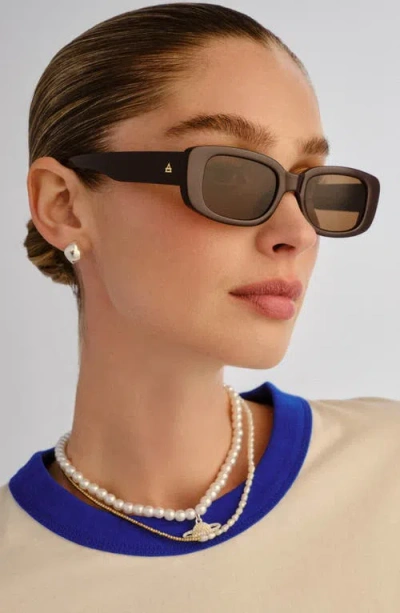 Aire Ceres 51mm Rectangular Sunglasses In Orange