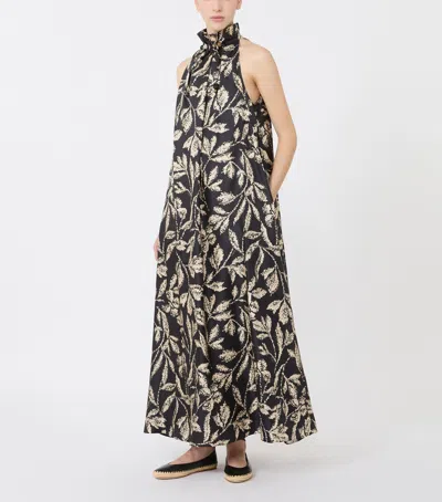 Max Mara Cartone Beaded Floral-print Maxi Dress In Multi