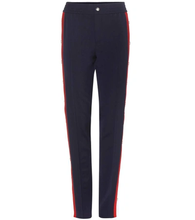 Shop Gucci Wool And Silk Trousers In Blue