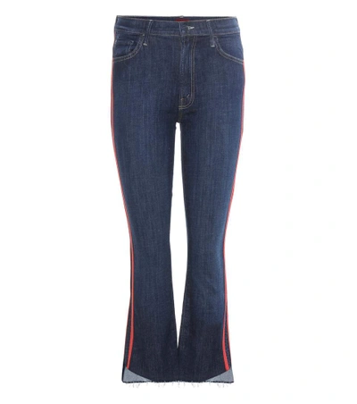 Mother The Insider Crop Step Fray Striped Jeans In Sra
