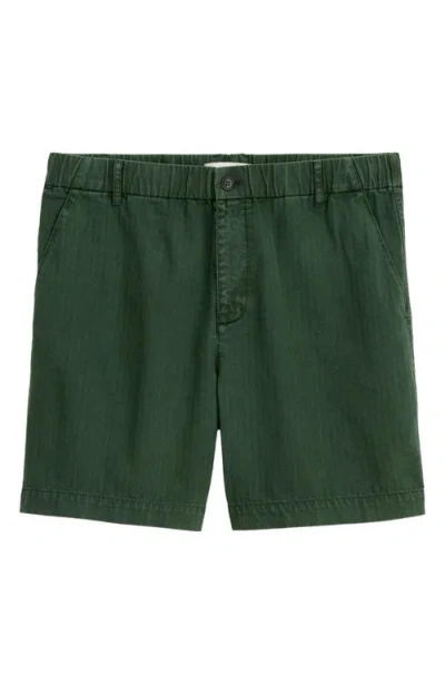 Alex Mill Pull-on Cotton Shorts In Metallic
