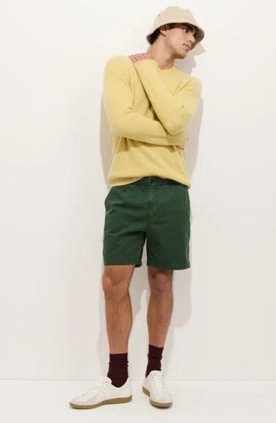Alex Mill Pull-on Cotton Shorts In Metallic