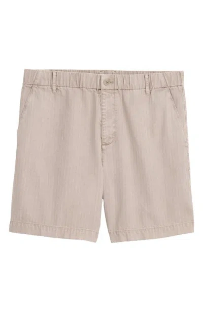Alex Mill Pull-on Cotton Shorts In Gray