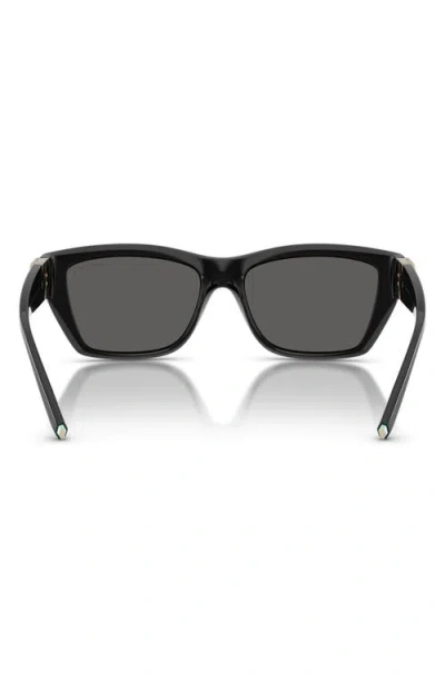 Tiffany & Co . 56mm Rectangular Sunglasses In Neutral