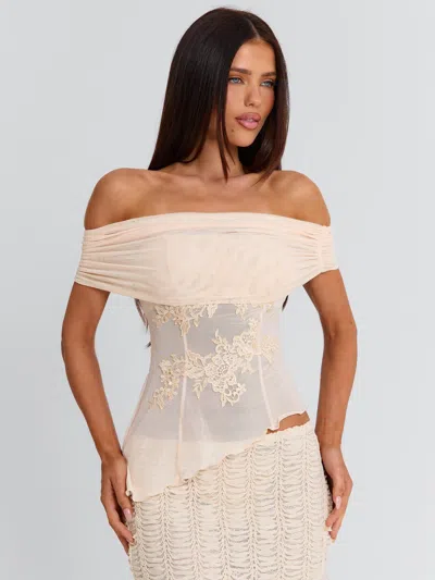 Outcast Rilee Top Ivory In Pattern