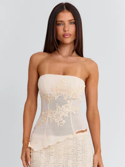 Outcast Rilee Top Ivory In Pattern