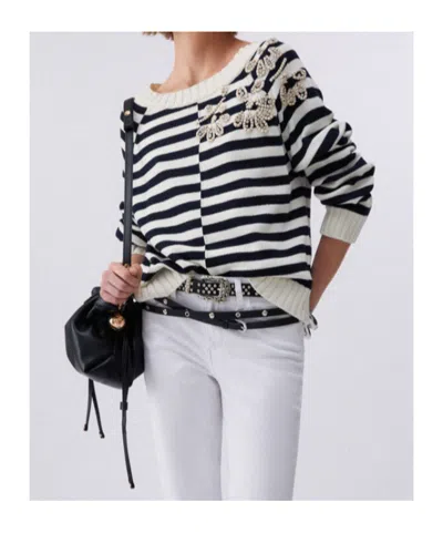 Liu •jo Stone-embroidery Sweater In Multi