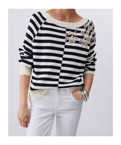 Liu •jo Stone-embroidery Sweater In Multi