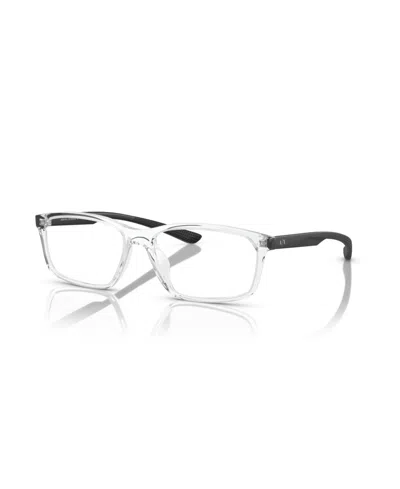 Armani Exchange 56mm Rectangle Optical Glasses In Black