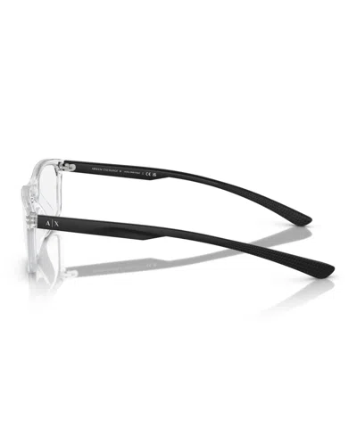 Armani Exchange 56mm Rectangle Optical Glasses In Black
