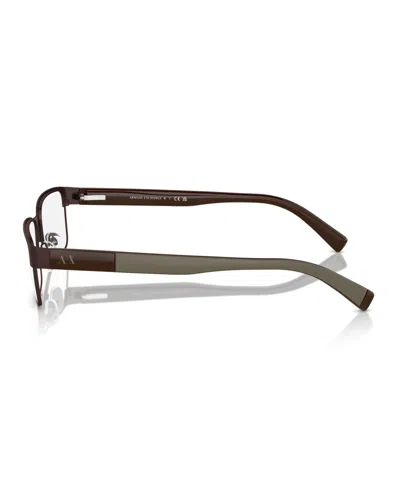 Armani Exchange 54mm Rectangle Optical Glasses In Brown