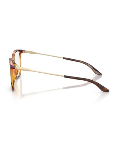 Armani Exchange 52mm Irregular Optical Glasses In Brown