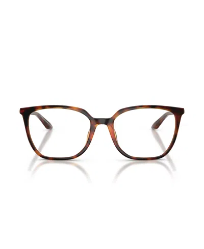 Armani Exchange 52mm Irregular Optical Glasses In Brown