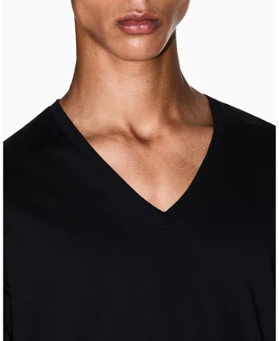 Armani Exchange Basic V-neck T-shirt In Black