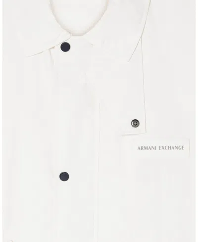Armani Exchange Technical Fabric Blouson In White