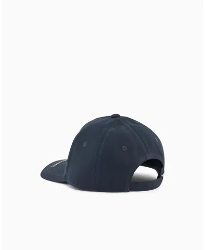 Armani Exchange Hat With Visor In Blue