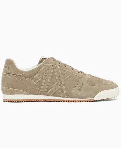 Armani Exchange Technical Fabric Sneakers In Neutral