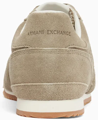 Armani Exchange Technical Fabric Sneakers In Neutral