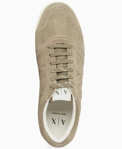 Armani Exchange Technical Fabric Sneakers In Neutral