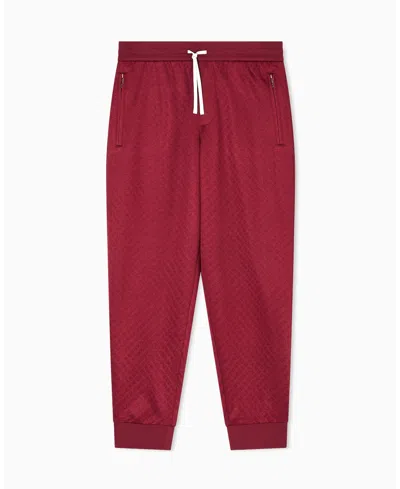 Armani Exchange Micro-textured Jogger Pants In Red