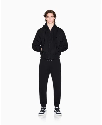 Armani Exchange Men's Night Lab Bomber Jacket In Black
