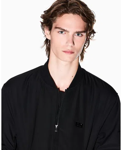 Armani Exchange Men's Night Lab Bomber Jacket In Black