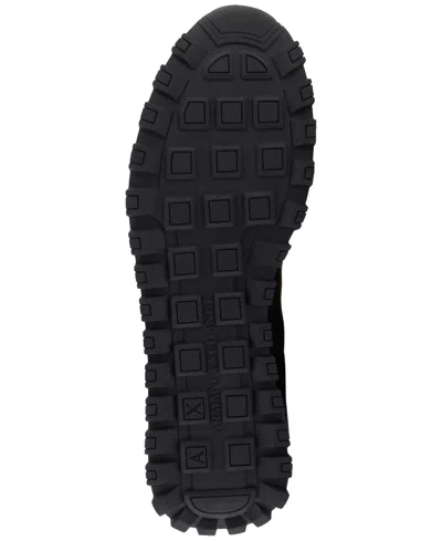 Armani Exchange Logo-detail Mesh Panel Sneakers In Black