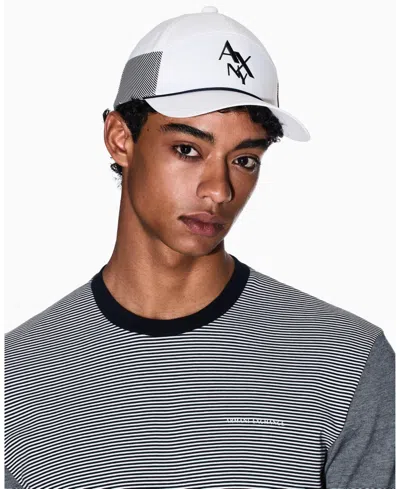Armani Exchange Logo Baseball Cap In White