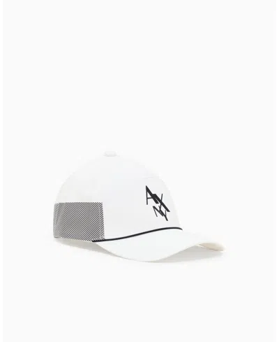 Armani Exchange Logo Baseball Cap In White