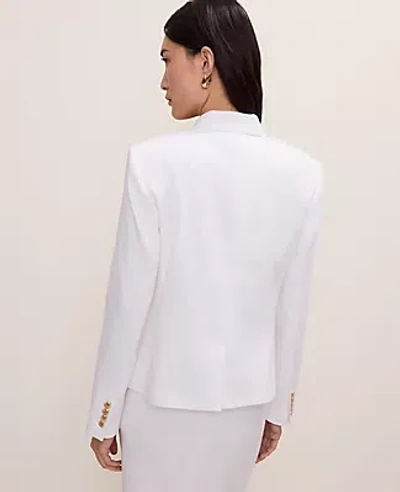 Ann Taylor The Short One Button Blazer In White