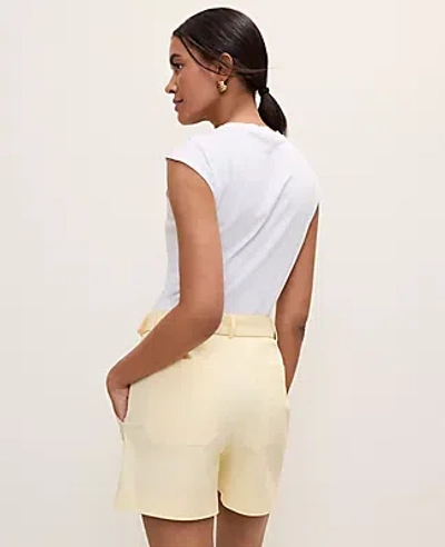 Ann Taylor Weekend Belted Short In White