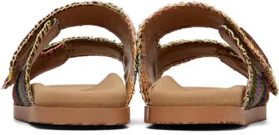 Dsquared2 Multicolor Striped Sandals In Multi