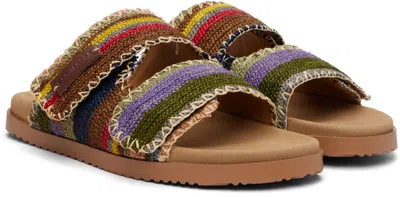 Dsquared2 Multicolor Striped Sandals In Multi