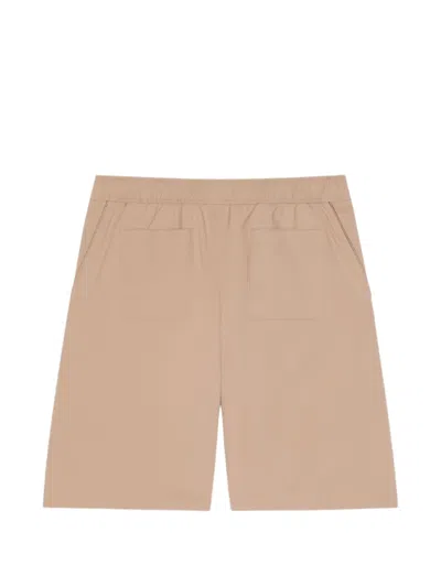 Givenchy Logo-print Elasticated Shorts In Brown