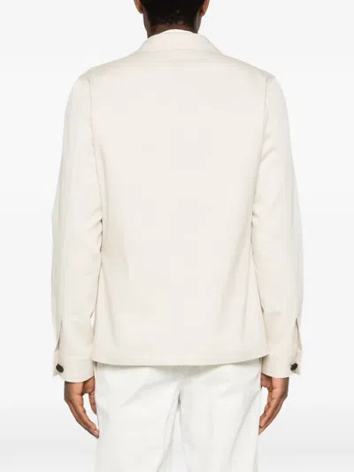 Corneliani Buttoned Shirt Jacket In White
