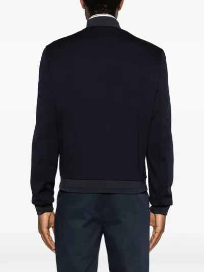 Corneliani Zip-up Bomber Jacket In Black