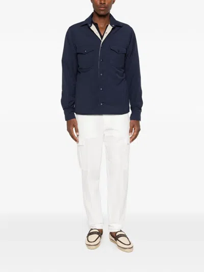 Eleventy Chest-pocket Jacket In Blue