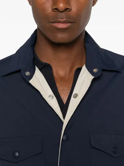 Eleventy Chest-pocket Jacket In Blue