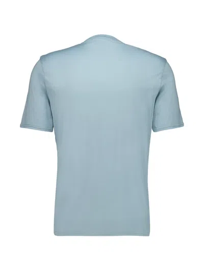 Fedeli Gary Knitted Cotton T-shirt In Blue