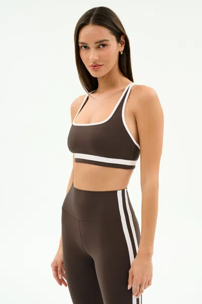 Splits59 Bianca Rigor Racerback Sports Bra In Brown
