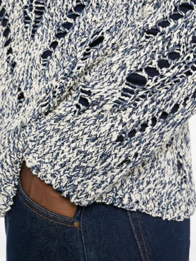 Amaranto Distressed-effect Sweater In Multi