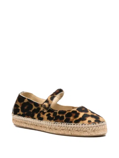 Manebi Leopard-print Touch-strap Espadrilles In Multi