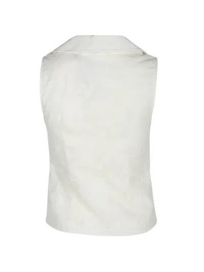 Simkhai Arabella Ruched Top In White