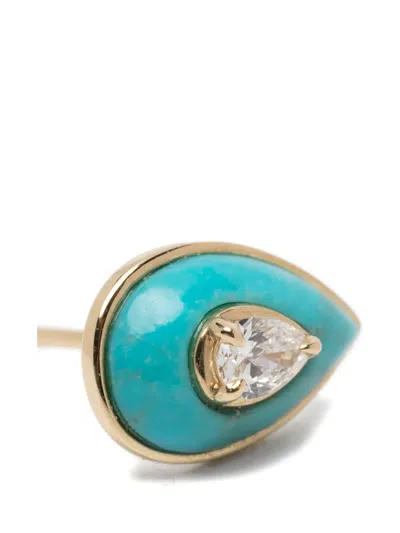 Rainbow K Turquoise Diamond Earring In Blue
