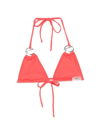 Coperni Logo-appliqué Bikini Top In Red